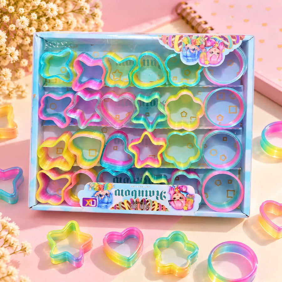 Colorful Rainbow Shape Spring Toys for Kids – Assorted Mini Fidget Toys