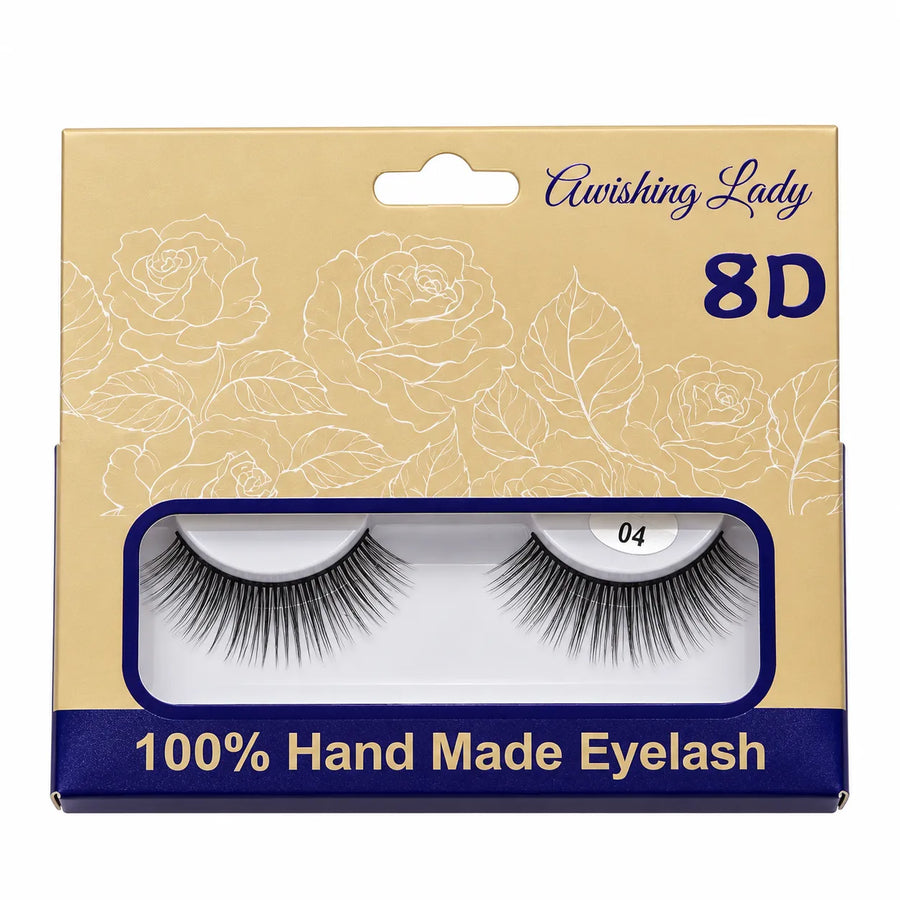 8D Handmade False Eyelashes – Natural & Voluminous Look