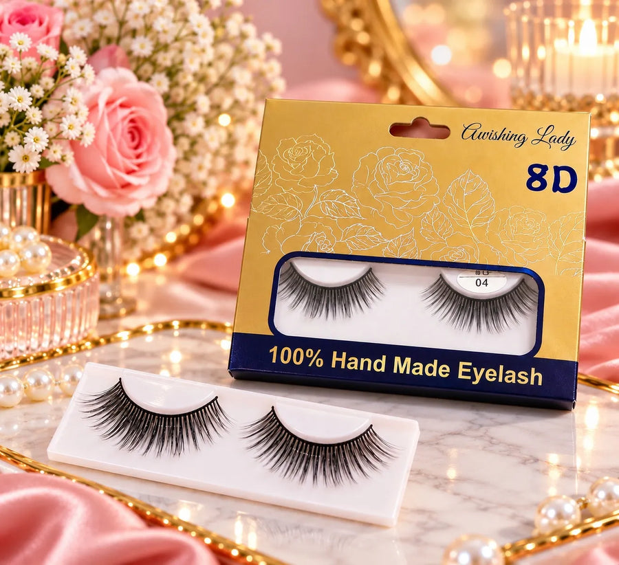 8D Handmade False Eyelashes – Natural & Voluminous Look Artificial Eyelashes